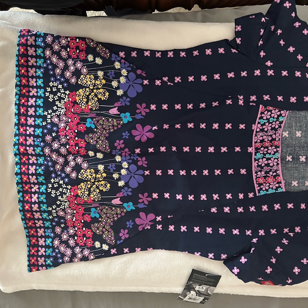 Dickies Gray and Pink Floral Garment